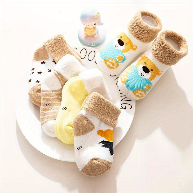 5Pairs Warm Cotton Kids Socks Set Combination