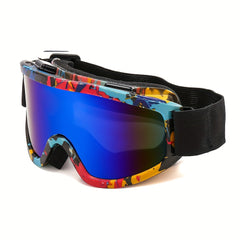 Multicolor Anti fog Ski Goggles Large Frame Windproof Sports Goggles