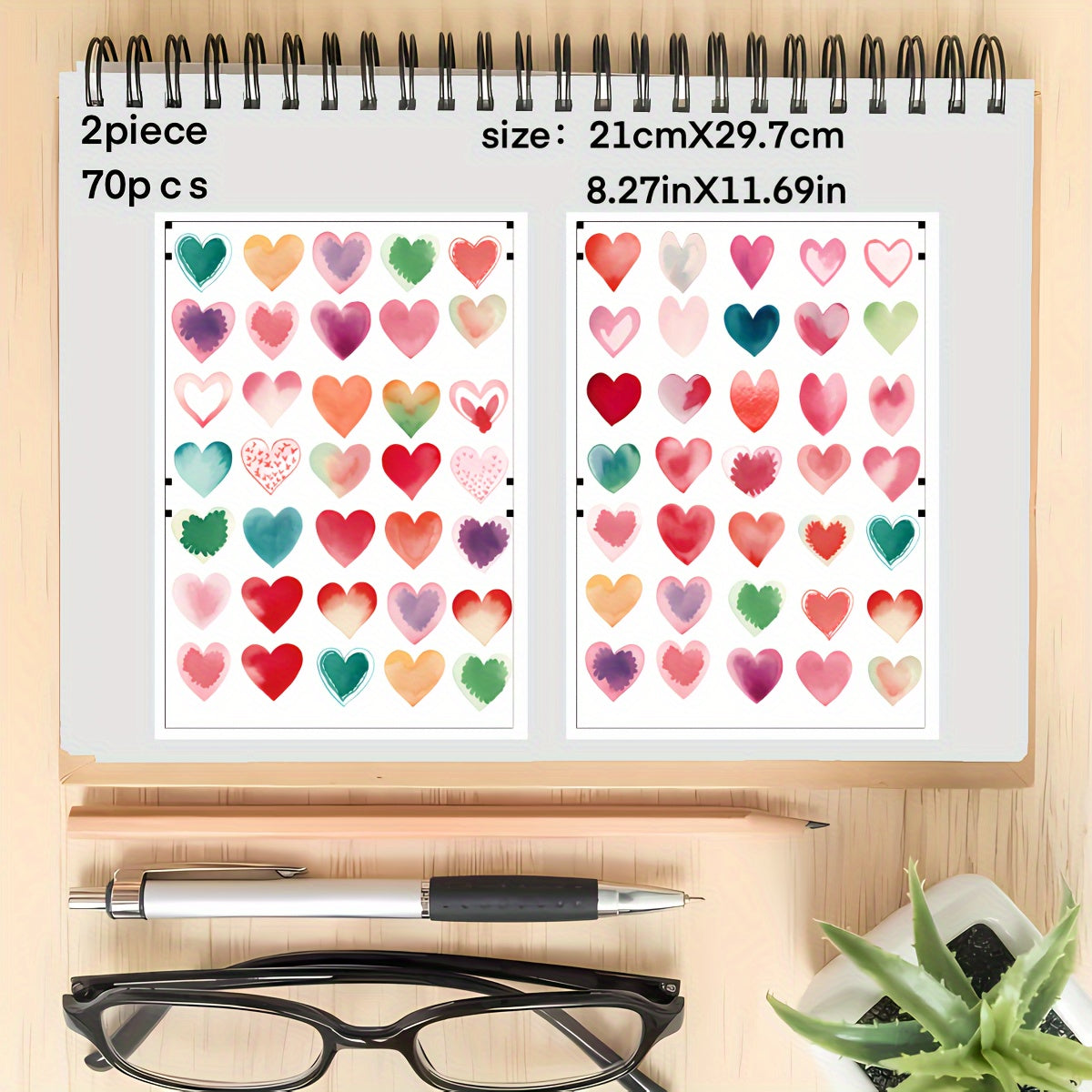 70 Love Stickers Decorative Notebook Stickers