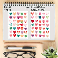 70 Love Stickers Decorative Notebook Stickers