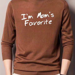 Mom's Favorite Knitted Sweater Men's Warm Mid Stretch Pullover