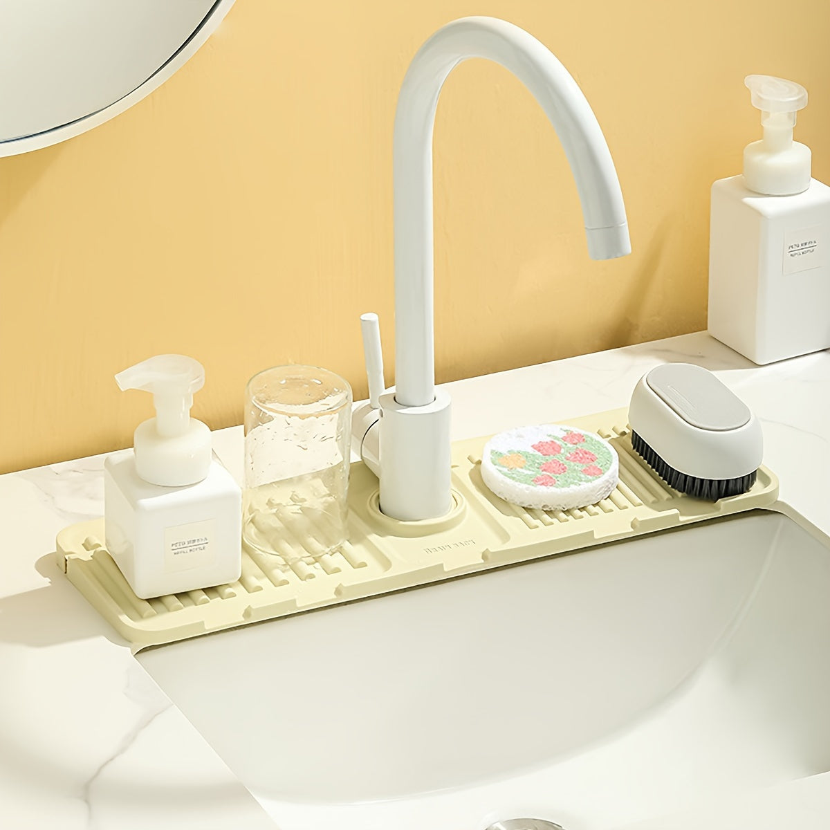 Faucet Drain Mat Kitchen Splash Pad Washstand Plate