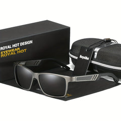 RoyalHot Square Frame Polarized Sunglasses for Driving Fishing
