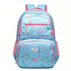 Children's Cartoon Rabbit Print Backpack Lightweight Waterproof