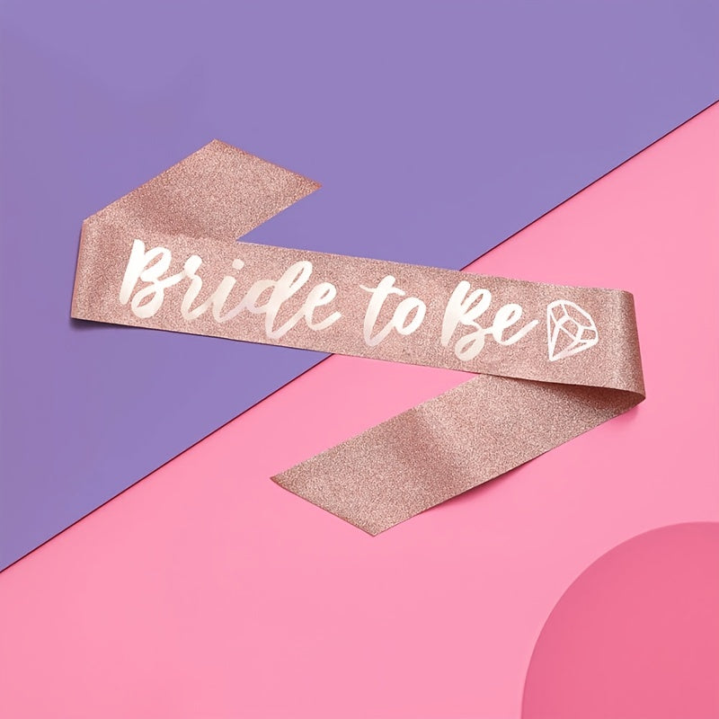 Rose Golden Bride To Be Party Sash Bachelorette Party Shoulder Sash