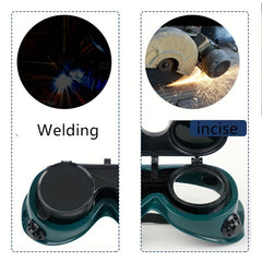 Double Flip Welding Glasses Welder Glasses Argon Arc Welding Protective Goggles