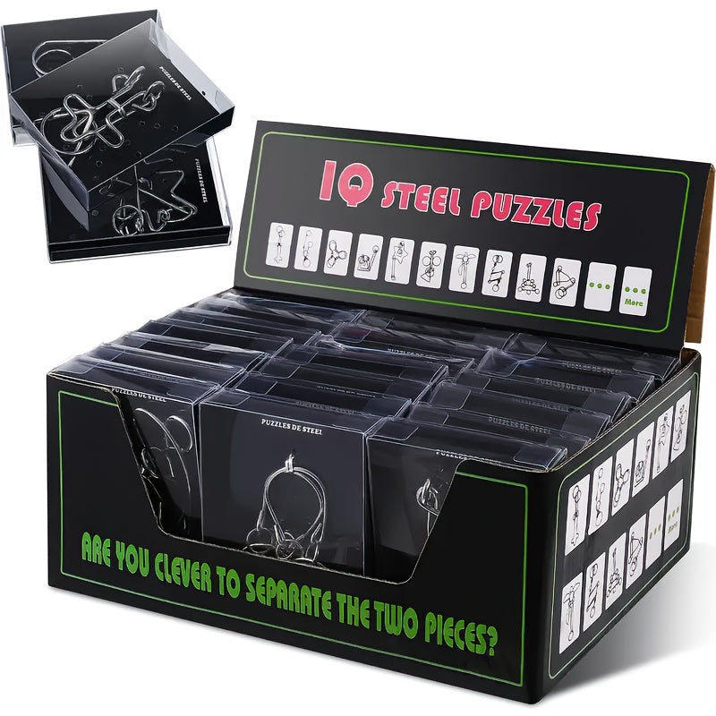 Set of 24 Metal Puzzle Locks Brain Teasing Toy