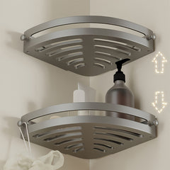 Plastic Storage Rack for Kitchen Bathroom Toilet Wall Mounted Triangle Shelves