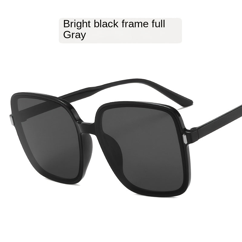 Large Square Sunglasses Gradient Lens Women Driving Eyeglasses