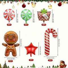 Christmas Balloons Pack Of 6pcs Foil Balloons