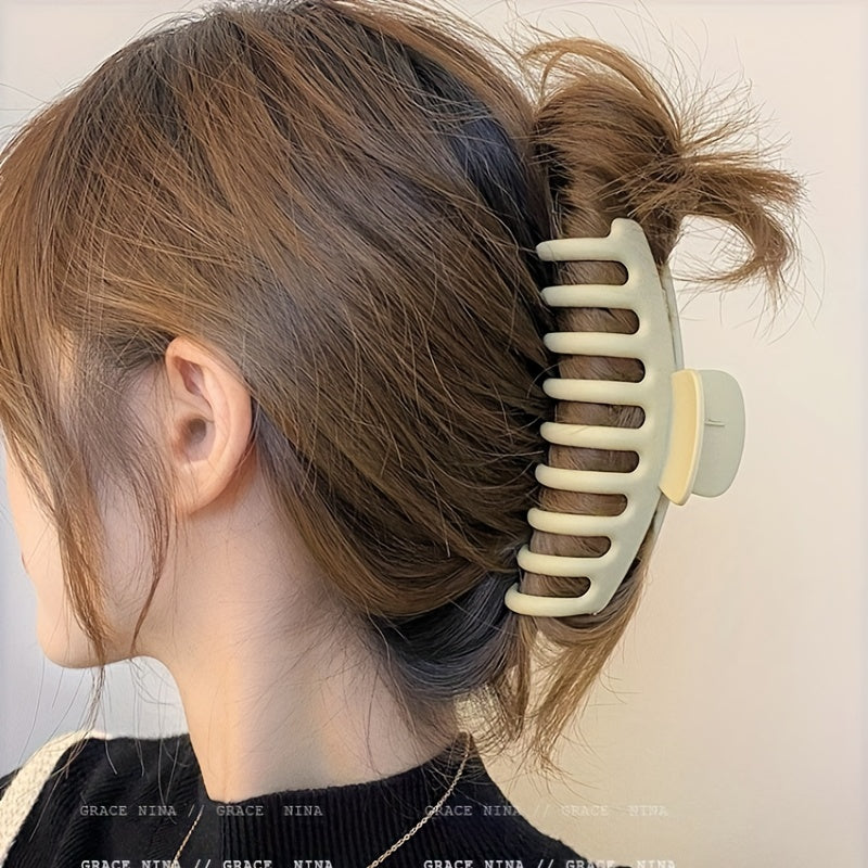 6pcs Large Frosted Hair Claw Non-slip Hair Accessories