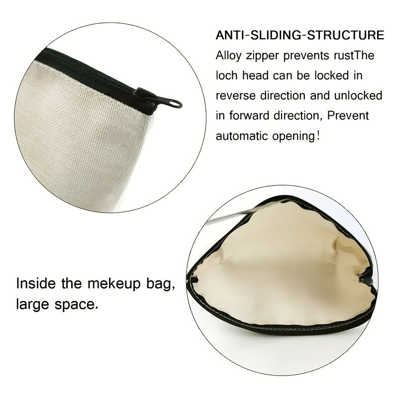 Canvas Cosmetic Bag Large Capacity Travel Makeup Bag