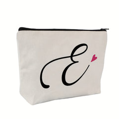 Monogram Travel Makeup Bag Roomy Cosmetic Bag With Zipper