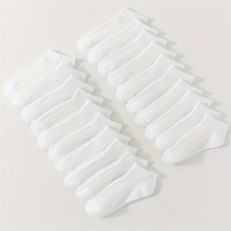 20 Pairs Soft Lightweight Ankle Socks Women's Stockings & Hosiery