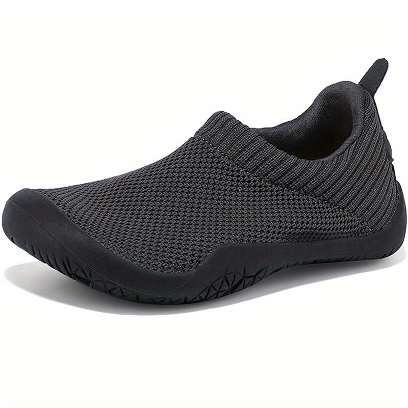Boy's Breathable Knit Sports Shoes Slip On Walking Shoes