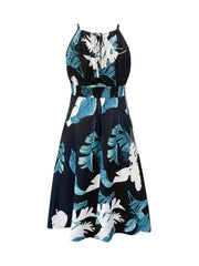Tropical Print Maxi Cami Dress