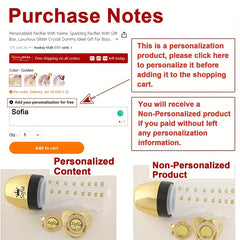 Personalized Baby Bottle & Pacifier Set - Custom Name