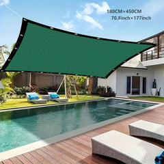 Rectangular Green Sunshade Sail for Outdoor Activities