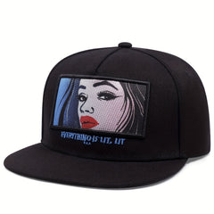 Unisex Sunshade Adjustable Baseball Cap with Patch