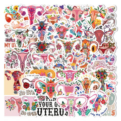 50pcs Uterus Flower Series Graffiti Sticker Motorcycle Laptop Cup Waterproof