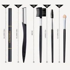 6pcs Stainless Steel Eyebrow Shaving Set Beauty Tools for Beginners