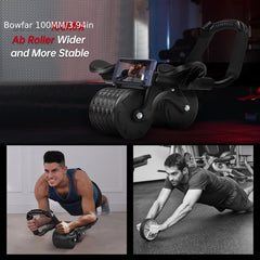 Automatic Rebound Ab Roller Wheel with Elbow Support