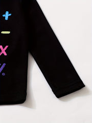 Girl's Math Genius Pajama Set Long Sleeve Top & Pants
