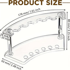 1pc Transparent Pen Holder 6 Slots Display Stand Organizer