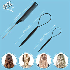 1000pcs Mini Hair Ties With Comb Hair Styling Tools