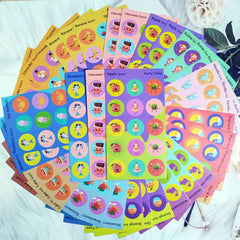 36pcs Scented Reward Stickers - 12 Fruity Scents - Christmas & Party Decoration
