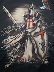Vintage Knight Graphic T shirt 3D Print Crew Neck Tee for Men