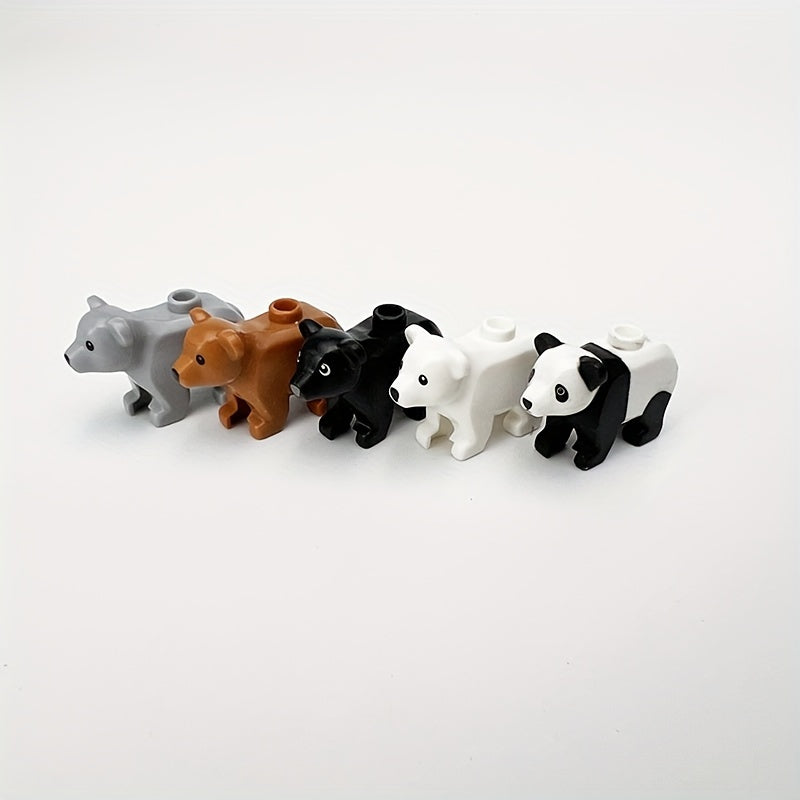 DIY Forest Animal Building Blocks Set with Panda & Bears, Ages 6-8