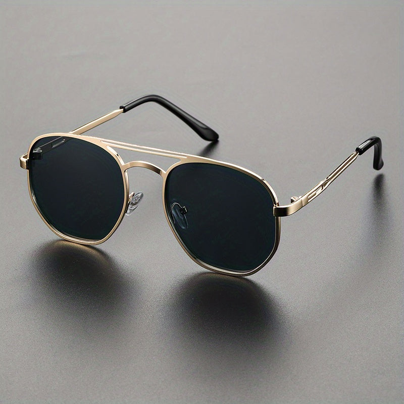 Men's Vintage Double Beam Sunglasses UV Protection