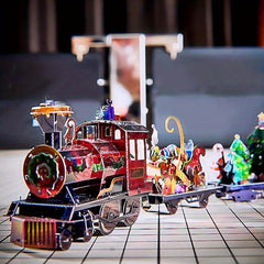 Christmas Train 3D Metal Assembled Model Puzzle Ornament