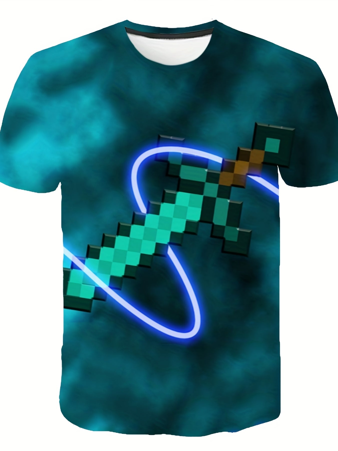 Boys Sword Graphic T-Shirt - Slim Fit Tee for Casual & Outdoor Wear