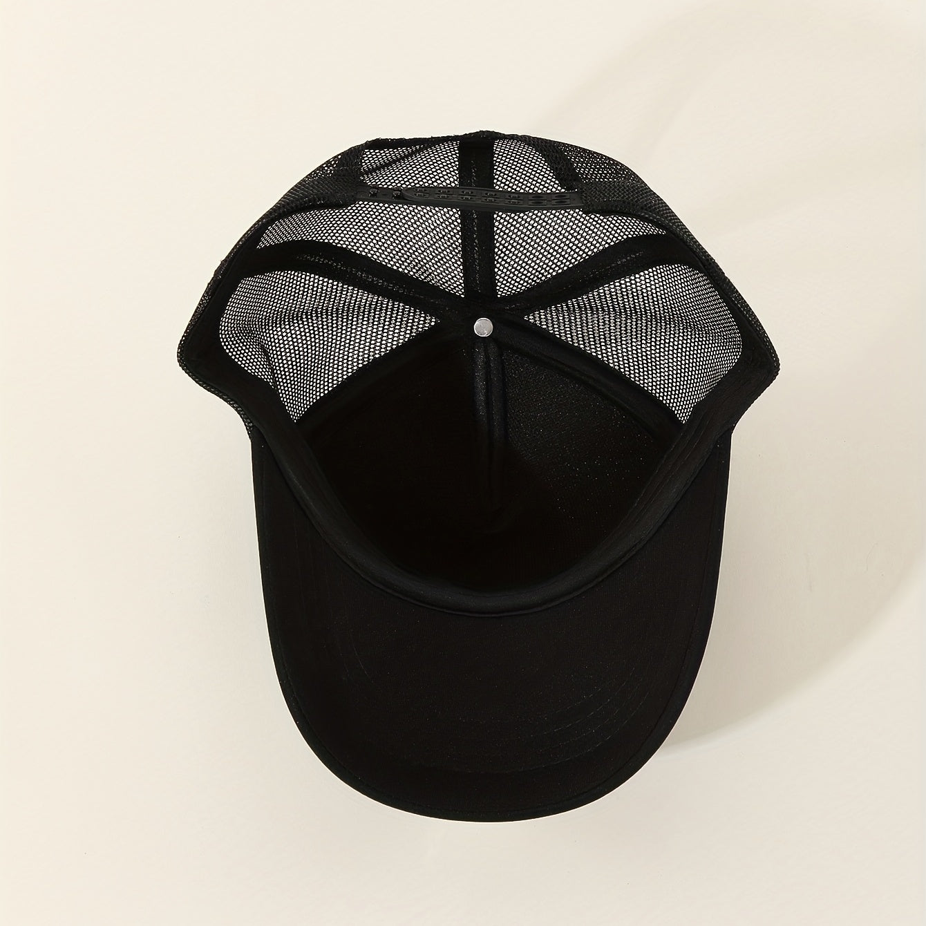 Peach Feather Print Trucker Hat Mesh Breathable Baseball Cap