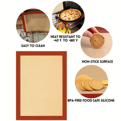 2pcs Silicone Baking Mats 39 88cmx29 Reusable Non Stick Oven Liner