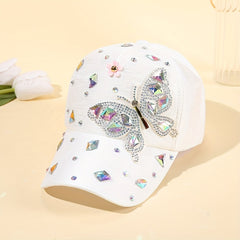 Argyle Butterfly Lady Baseball Cap Adjustable Cap