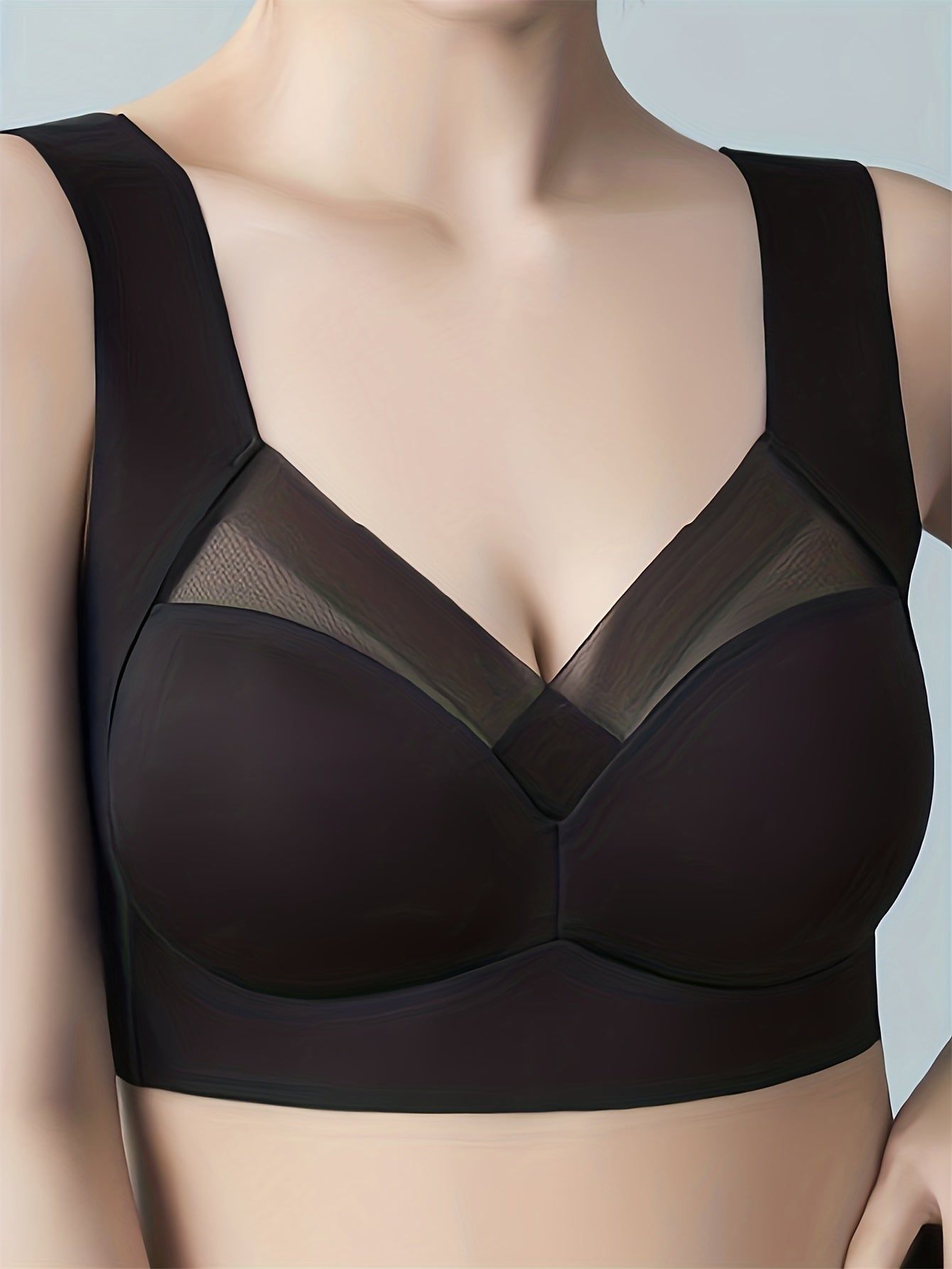 2pcs Mesh Wireless Push Up Intimates Bras Women's Lingerie