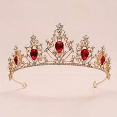 Baroque Style Crystal Rhinestone Crown Head Jewelry