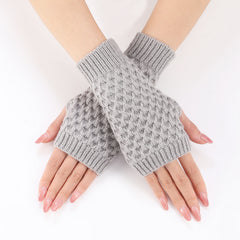Pineapple Flower Knit Gloves Arm Sleeves for Women
