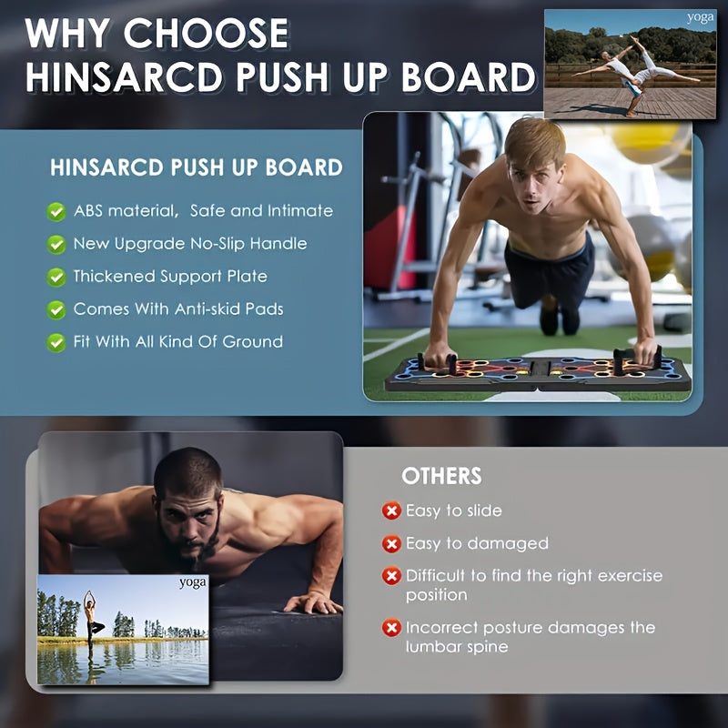 Foldable 20-in-1 Push Up Board Chest Muscle Exercise Equipment