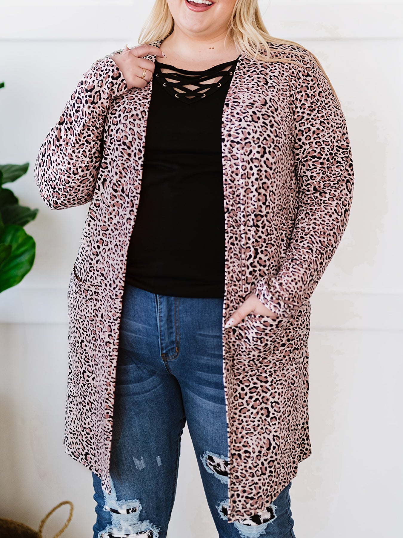Leopard Print Long Sleeve Cardigan