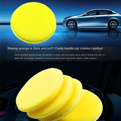 6pcs Car Round Waxing Polish Sponges High Density Foam Applicator Pads