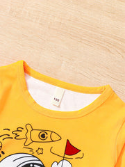 Boys' Astronaut Sweatshirt & Sweatpants Set - SPACE Print Casual Outfits