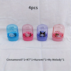 Sanrio Family Series Pencil Sharpener Set 4pcs My Melody Cinnamon Dog KT Pattern