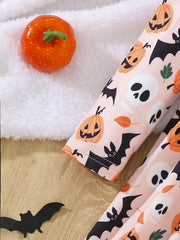 Halloween Toddler Baby Girls Pleated Dress Pumpkin Dresses Kids Fall Clothes