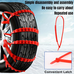 12pcs Universal Snow Chain Emergency Winter Adjustable Skid Tire Chain