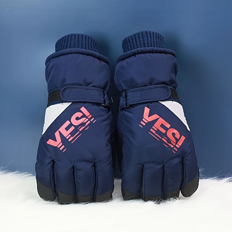 Men's Skiing Gloves Touch Screen Outdoor Riding Waterproof Windproof Gloves