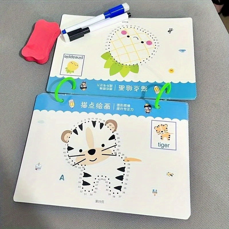 Educational Flashcards with Erasable Tracks - Durable Paper